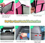 SWIHELP Dog Car Seat Puppy Portable Pet Booster Car Seat with Clip-On Safety Leash and Stable Fram, Anti-Collapse,Perfect for Small Pets