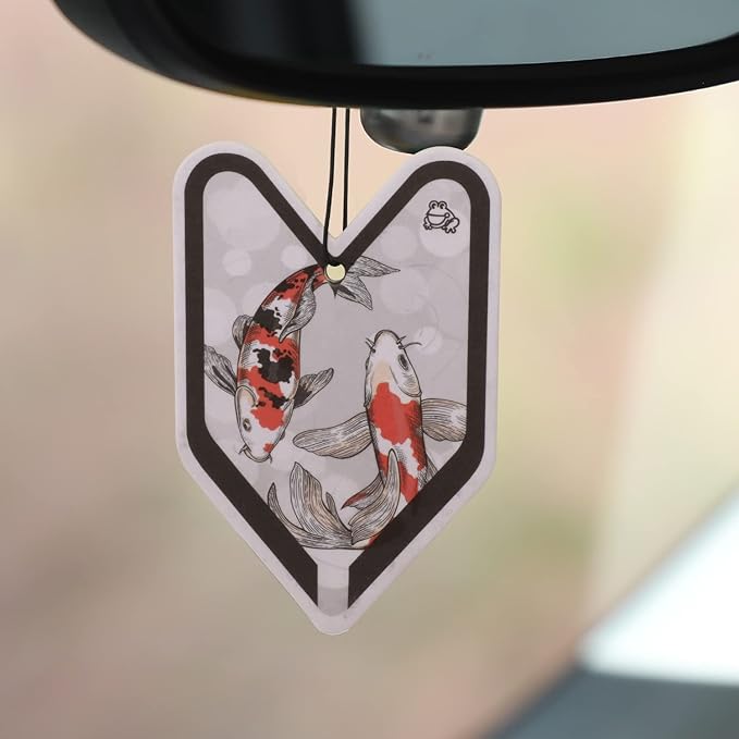 Auto Dynasty TreeFrog YLLS48 Paper Young Leaf Wakaba Hanging Air Freshener for Home Office Car In-Door, Lychee Squash Scent