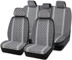 Road Comforts Baja Bench Seat Covers Grey Diamond Rear Blanket Seat Covers - Jacquard Fabric, Airbag Compatible, Universal Fits Car, Truck, SUV, and Vans