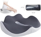 Seat Cushion for Office Chair Orthopedic Memory Foam Coccyx Support Pad Sciatica Pain Relief Tailbone Back Comfort Posture Alignment Pressure Massage Home Car Work” Gray