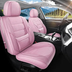 Car Seat Covers Full Set Custom Fit for Mercury Mariner 2005-2011 - Premium Leather with Lumbar Support, Breathable, Anti-Slip & Excellent Seating Experience (Pink, Full Set)