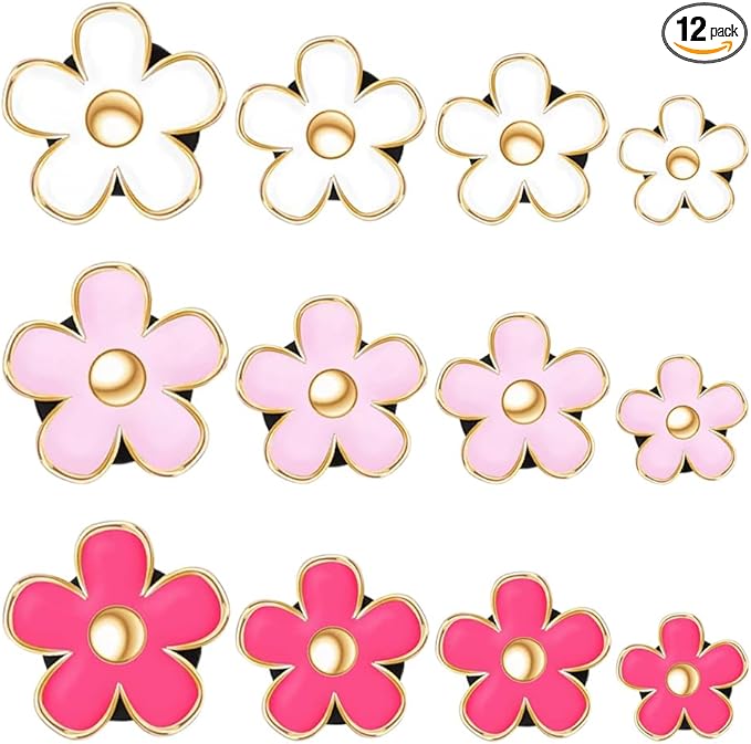 12 Pcs Daisy Car Air Vent Clips Cute Flower Car Air Fresheners Vent Clips Charms Car Inter Decor Accessories for Women Girls