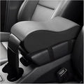 Car Armrest Cushion, Soft Memory Foam Auto Armrest Pillow with Storage Bag, Leather Center Console Arm Rest Padded Cushion with Phone Holder, Universal Car Accessories (Black)