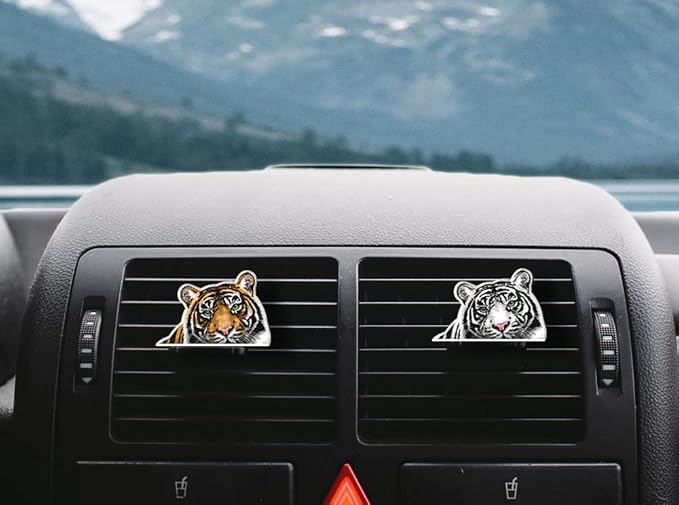 WIRESTER Set of 2 Fresh Scented Car Air Freshener Vent Clip, Decorative Accessories, Interior Decoration for Cars, Owl, Bird, Chicken, Guinea Pig, Rabbit, Dog, Cat