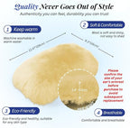Andalus Brands Pure Australian Sheepskin Fluffy Car Center Console Cover, Luxurious Non-Shedding Furry Arm Rest Cover for Car, Versatile for All Seasons, Beige - (11.47" X 6.3")