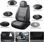 Car Seat Covers Full Set Fit for Buick Envista 2024-2026, Premium Faux Leather Waterproof Car Seat Protectors with Lumbar Support, Breathable Anti-Slip Easy to Install(Black&Gray,Full Set)