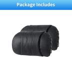 WEIHAO Car Neck Pillow with Adjustable Straps, Ergonomic Head Rest Pillow for Car Seat, Soft Leather Headrest Pillow Car Neck Support Pillow for Driving Office Gaming Chairs Neck Pillow (Black-2PCS)