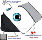 Gven Windshield Sun Shade Universal Fit for Car Window Sunshades Cover Automotive Interior Sun Protector Accessories for Compact& Midsize Sedan,Com& Subcompact SUV,Small Pickup,Wagon(Eyes-Grey, S)