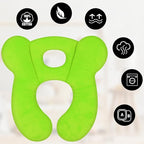 Baby Travel Pillow, Upgrade U-Shape Infant Pillow for Car Seat Pushchair and Stroller, Soft Comfortable Sleep Cushion for Kids Newborn and Toddler -Light Green