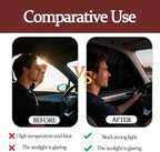 3PCS Car Window Shades Kit, Magnetic Light Blocking UV Protection Privacy Divider Curtains & Side Window Covers, Double Layer Automotive Sunshades Curtains, Universal for Vehicles