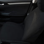 Champlus Car Seat Covers, Canvas Seat Protectors for Two Front Seats, Universal Fits Sedan Cars, SUVs, Trucks, and Mini Vans, Airbag Compatible, Quick Install, Set of 2, Black