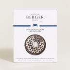 MAISON BERGER Luxury Car Air Freshener Vent Clip – Refillable Scent Diffuser for Car Vents, French-Made, Adjustable Fragrance (No Pods/Refills Included, 1.75” Diameter) - Honeycomb Chrome