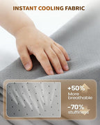 Memory Foam Kids Travel Pillow, Car Pillow for Kids, H-Shape Car Pillows for Sleeping, Removable Pillowcase, Adjustable, Porous Dots, Grey