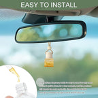 5PCS Hanging Car Air Freshener, Car Air Freshener Diffuser, 8ml Hanging Essential Oil Diffuser Bottle, Auto Interior Cute Glass Empty Perfume Bottle Ornament for Most Vehicles (Water Cube)