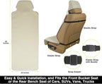 Waterproof Neoprene Car Seat Cover, Sweatproof Non-Slip Seat Protector, Universal Fit for Front Bucket or Rear Bench Seat of Cars, SUVs, Vans, Trucks, Compatible with Airbags and Armrests