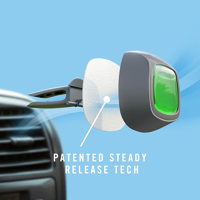 Febreze Car Vent Clip Air Freshener, Odor Eliminator for Up to 30 Days Freshness, 2 Clips (New Car)