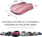 Car Seat Cushion, Comfort Memory Foam Car Cushion, Non-Slip Auto Booster Seat Cushion for Improve Driving Vision, Suitable for Vehicles Trucks SUVs Car Accessories (Pink)