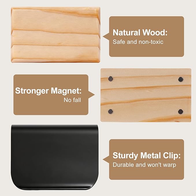 Car Air Freshener - Wood Air Freshener-Teak Amber Cabana Variety Scent Refill - Long Lasting Natural Car Fresheners - Clip Included