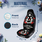 GENANY Skeleton Couple Car Seat Covers Set of 2, Breathable Front Seat Covers for Truck Sedan SUV, Couple Car Accessories, Favorite Weirdo Gift for Women Men