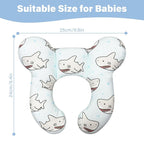 Baby Neck Pillows - Upgraded Toddler Travel Cushion for Toddler Head and Neck, Infant Neck Pillow for Car Plane Stroller Pushchair - Shark A