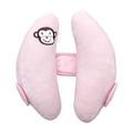 Adjustable Head Neck Pillow for Infant Car Seat, Portable Baby Travel Pillow for Stroller, Banana Shape Headrest Support Pillow, Comfortble Toddler Neck Pillow for Pushchair,Swing, Light Pink