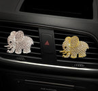 Car Decor Fresheners for Women - Bling Accessory, Air Outlet Decor, Aromatherapy Vent Clip Charm, Air Freshener Set of 4 Elephants