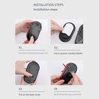 Solar Powered Car Air Freshener - Helicopter Design - Long Lasting Fragrances - Red