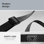 Spigen 2 in 1 Car Seat Belt Tether for Dogs (Headrest & Seatbelt Buckle) | High-Strength Heavy-Duty Strap | Adjustable Anti-Shock Bungee Leash