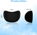Car Neck Pillow & Headrest Support for Driving - Memory Foam Neck Support Pillow with Adjustable Strap & Removable Cover, Office Chair, Travel Essentials - 2 Pack (Black)