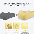 Car Armrest Cushion, Auto Center Console Armrest Pillow, Memory Foam Car Armrest Console with Phone Holder Storage Pockets Universal Fit for Most Car (Black Red)