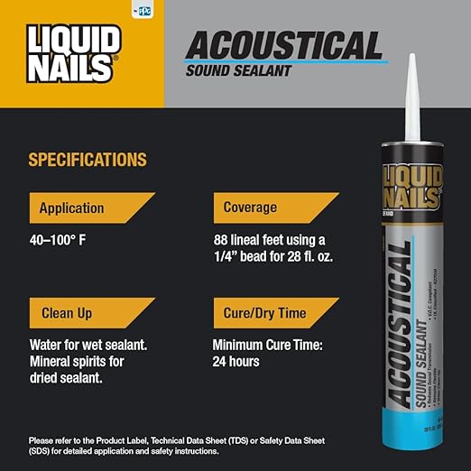 Liquid Nails Acoustical 28 oz. White Interior Sound Reducing Sealant