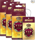 AREON VIP - Hanging Cardboard Air Freshener for Car, Home & Office - Premium Cologne Perfume with Natural Fragrances - Long Lasting, Fresh, Luxurious Scent - Stylish Design - № 1, Pack of 3