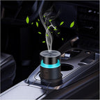 HODEMI Portable Smart Car Essential Oil Diffuser,Cordless Mini Cold Mist Aromatherapy Air Freshener Diffuser with Mode Memory,Auto On/Off,4/8 Timer Modes,for Bedroom Office and Travel (Black)