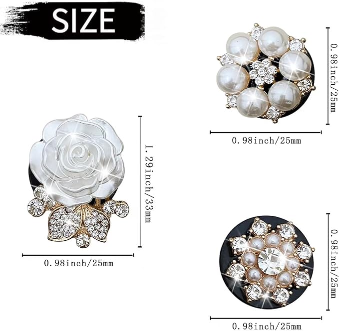Bling Daisy 3-Pc Air Vent Clips: Flower Car Air Fresheners, Diamond Car Decor