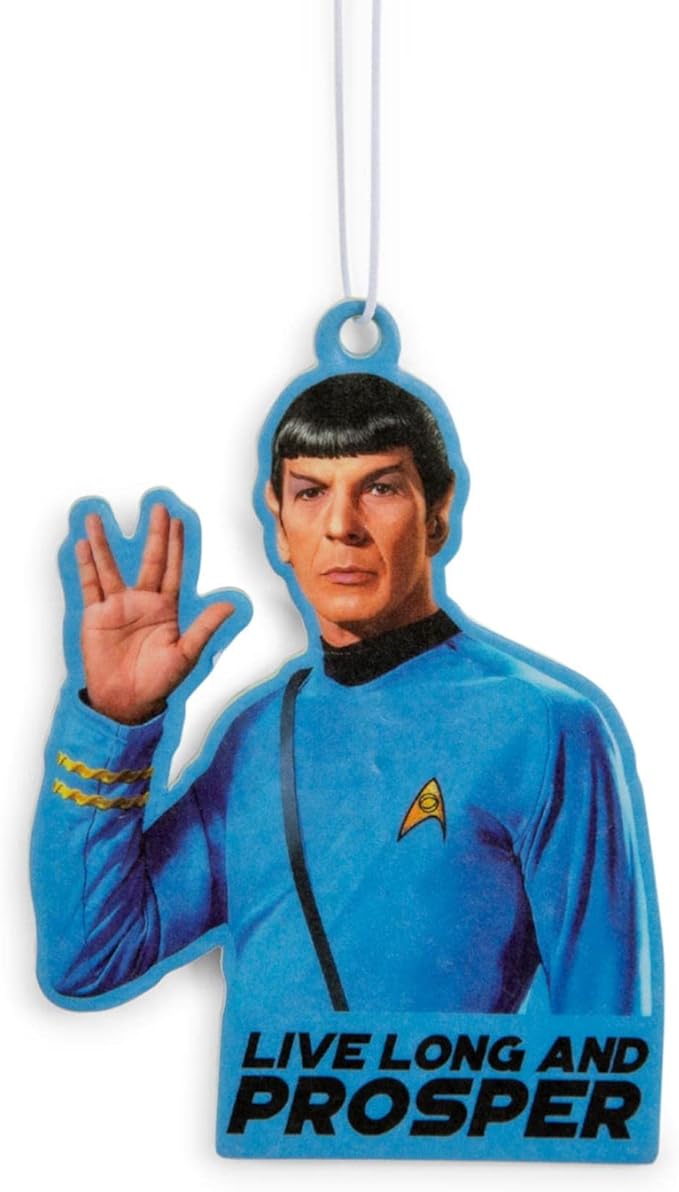 Star Trek: The Original Series Spock Live Long and Prosper Air Freshener, Berry Scent | Provides Long-Lasting Fragrance, Odor Eliminator for a Clean Room, Car, Office | Novelty Science Fiction Gifts