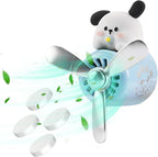 Car Air Fresheners Cute Cartoon White Puppy Pilot Car Diffuser Rotating Propeller Automotive Air Outlet Fan Creative Car Perfume Decoration Funny Car Interior Accessories