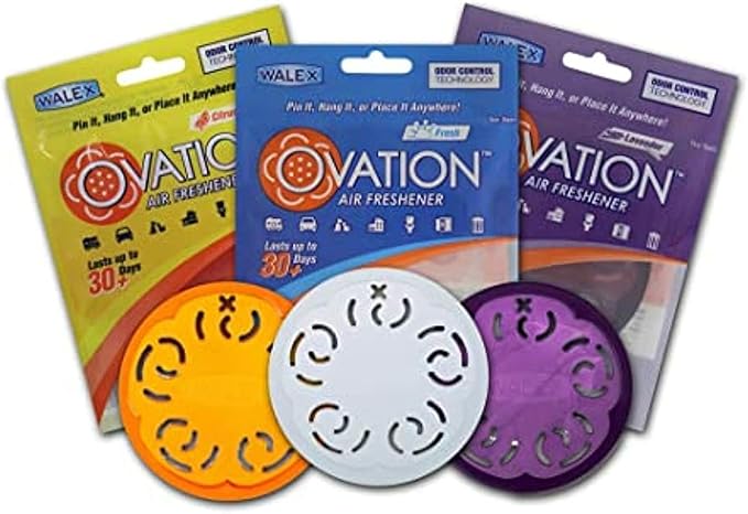 WALEX OVAASST Portable Ovation Air Freshener - Assorted Scents, 24 Pack