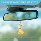 5PCS Hanging Car Air Freshener, Car Air Freshener Diffuser, 8ml Empty Glass Auto Oil Perfume Aromatherapy Diffuser Charms, Refillable Perfume Bottles for Most Vehicles (Heart, Style 1)