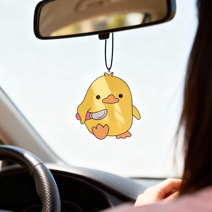 5pcs Funny Meme Car Air Freshener Automotive Accessories Car Interior Hanging Scents Mirror Decor for Men Women Teen Girls Adults Gag Gifts