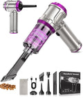 Portable Car Handheld Vacuum Cleaner 15000pa - 4 in 1 Vacuum Cleaner&Air Duster, Rechargeable Handheld Vacuum with Multi-Nozzles for Car, Home, Pet, Ideal Gifts for Men & Women (Pink)