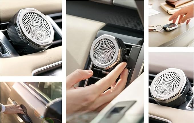 Dr. Vranjes Carparfum Chrome – Oud Nobile Fragrance – Luxury Italian Car Air Freshener & Vent Diffuser – Made in Florence, Italy