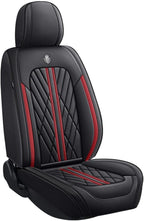 Premium Nappa Leatherette Car Seat Cover Set Custom Fit for Honda CR-V CRV 2000-2023 2024 2025 2026 Water-Proof Breathable Faux Leather Seat Cushion Protectors (Full Set 5 Seats,Red Line)