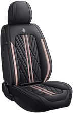 Premium Nappa Leatherette Car Seat Cover Set Custom Fit for Honda CR-V CRV 2000-2023 2024 2025 2026 Water-Proof Breathable Faux Leather Seat Cushion Protectors (Front 2 Seats,Pink Line)
