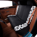 Flying Banner car seat Covers Protects Water Proof Faux Leather Carbon Fiber Front and Rear Bench (Cow Black, Full Set - 8PCS)