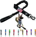 Heavy Duty Bungee Dog Leash - Shock Absorbing, Seat Belt Clip, Quick Release Frog Clasp, Double Padded Handles, for Large and Medium Dogs, Durable for Training, Walking, Car Safety, Outdoor Adventure
