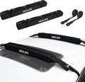 Soft Roof Rack Pads with Single Wrap-Rax Straps and Storage Bag, Universal Car Roof Rack for Surfboard, Kayak, SUP Paddleboard, Canoe, 28" (Pair)