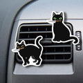WIRESTER Set of 2 Fresh Scented Car Air Freshener Vent Clip, Decorative Accessories, Interior Decoration for Cars - Black Cat With Knife & Black Cat With Knife (S1)