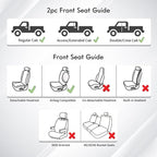 Huidasource Tacoma Car Seat Covers, 360° Full Coverage Waterproof Leather Cushion Cover Fit for Toyota Tacoma 2016-2023 SR SR5 Limited TRD Sport/Pro/Off Road All Cab Front Row(Front Pair/Brown)