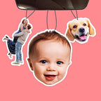 Custom Air Freshener for Car with Photo Text Picture Both Sides, Personalized Gift for Valentine’s Day Birthday- Ideal for Car Wardrobe Bathroom Hanging Ornaments