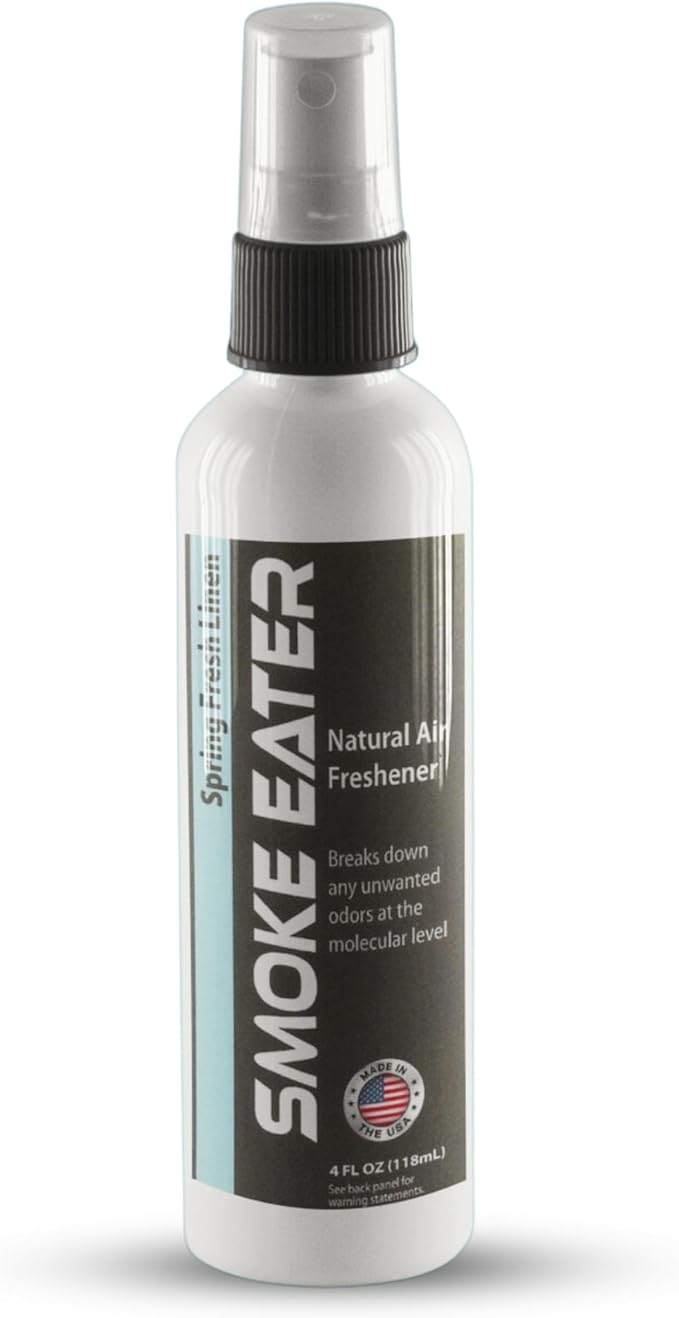 Smoke Eater Odor Eliminator Spray, Fresh Linen, 40 oz — Tea Tree Oil Breaks Down Smoke at the Molecular Level